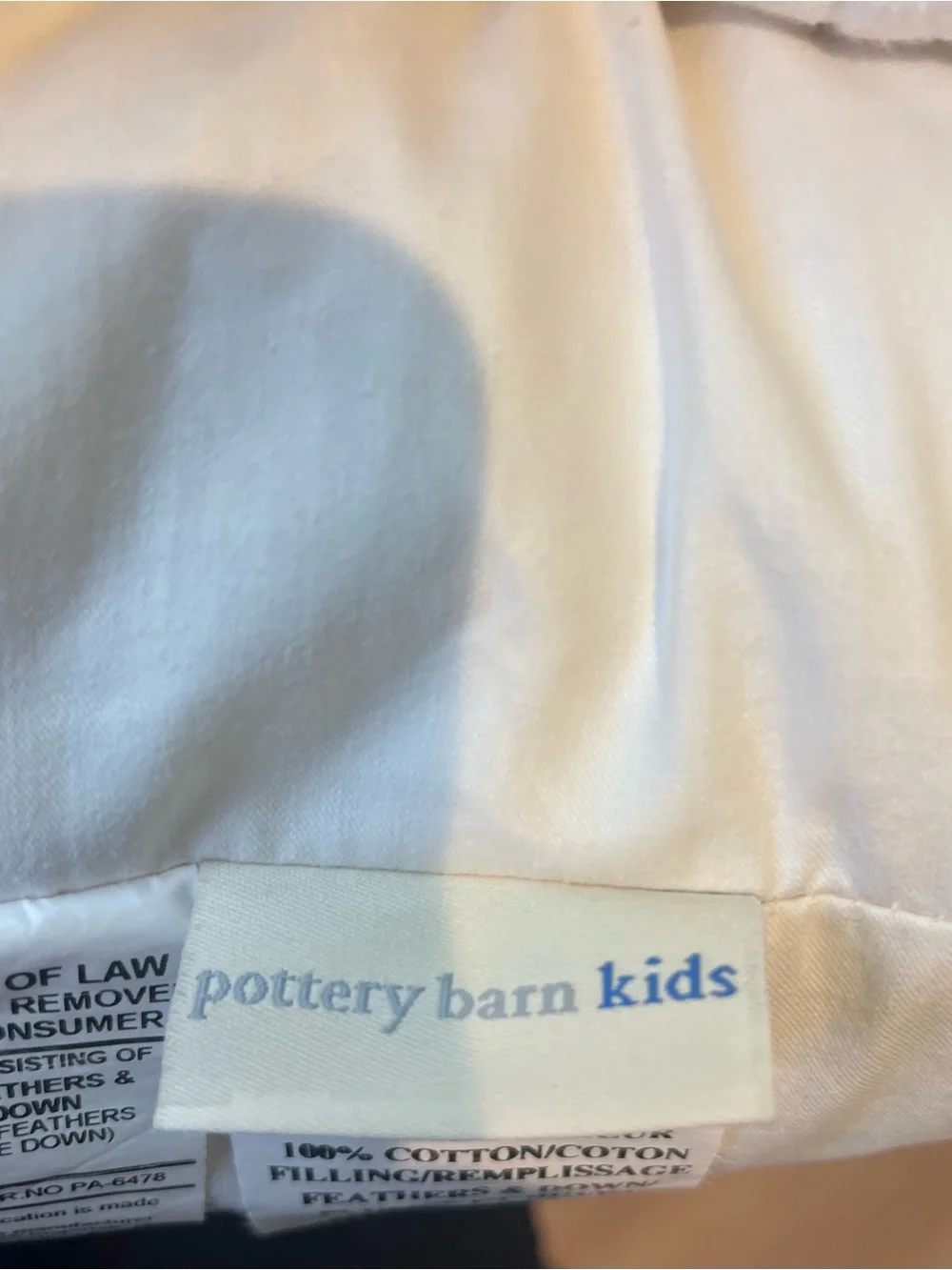 Pottery Barn Kids Denim Blue Pillow White Airplane Quilted Accent Throw 12x16